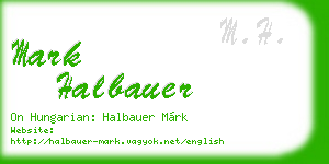 mark halbauer business card
